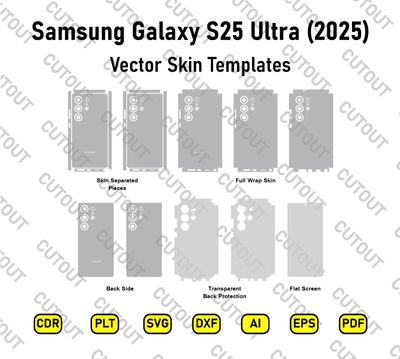 ​Archivos de corte vectorial para Samsung Galaxy S25 Ultra (2025)