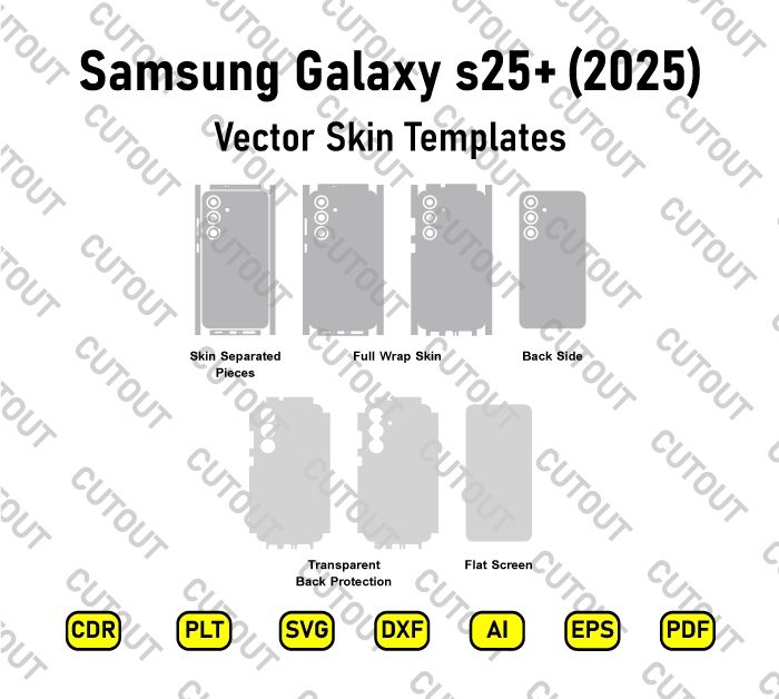 Samsung Galaxy S25 Series Vector Skin Cut Files