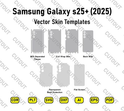​Archivos de corte vectorial para la piel del Samsung Galaxy S25