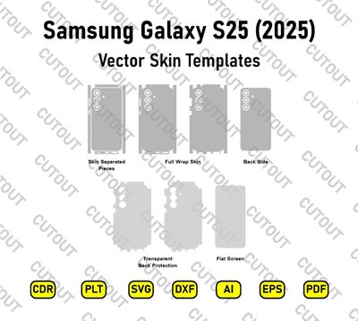 ​Archivos de corte vectorial para la piel del Samsung Galaxy S25