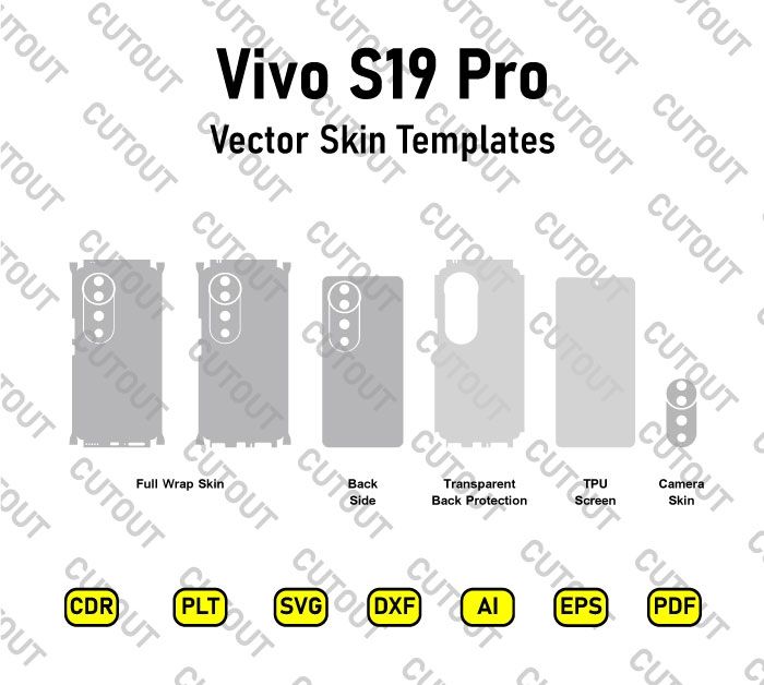 Vivo S19 Pro Vector Skin Cut Files