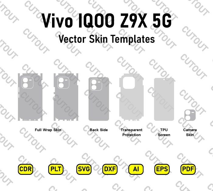 Vivo IQOO Z9X 5G Vector Skin Cut Files