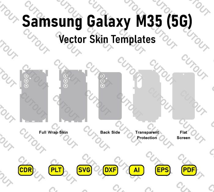 Samsung Galaxy M35 5G Vector Skin Cut Files