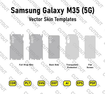 Samsung Galaxy M35 5G Vector Skin Cut Files