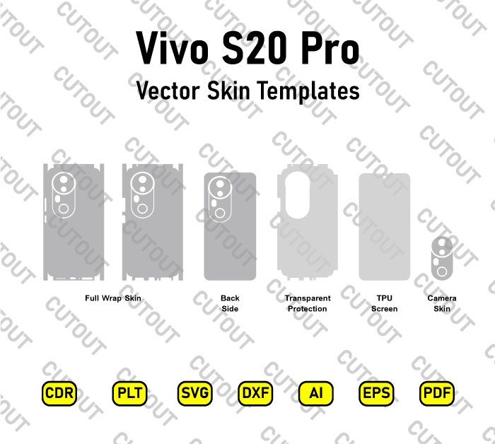 Vivo S20 Pro Vector Skin Cut Files