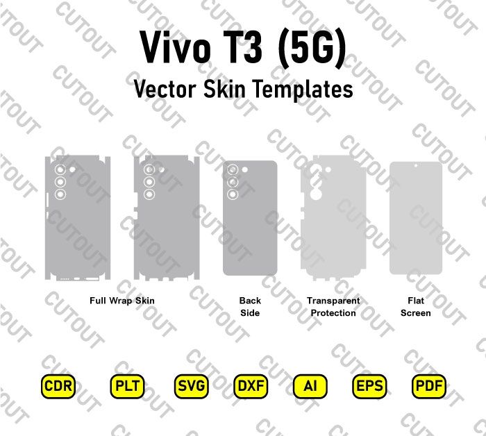 Vivo T3 5G Vector Skin Cut Files
