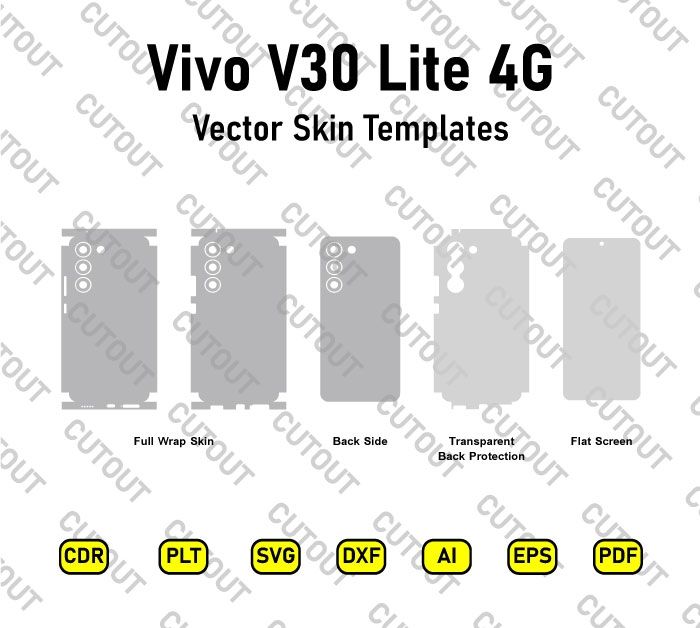 Vivo V30 Lite 4G Vector Skin Cut Files