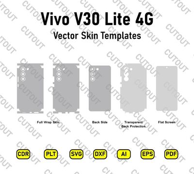 Vivo V30 Lite 4G Vector Skin Cut Files