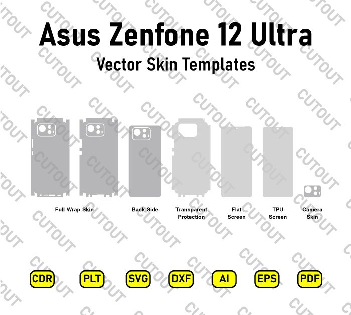 Asus Zenfone 12 Ultra Vector Skin Cut Files