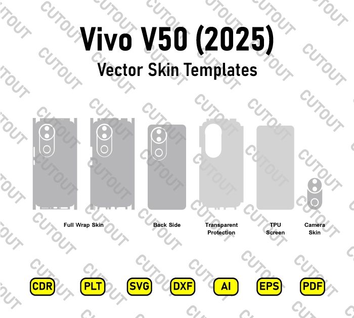 Vivo V50 2025 Vector Skin Cut Files