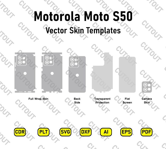 Motorola Moto S50 Vector Skin Cut Files