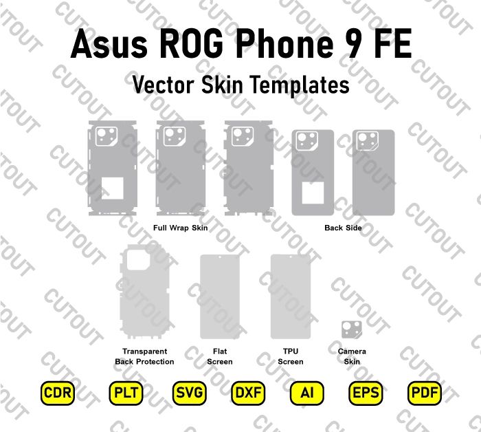 Asus ROG Phone 9 FE Vector Skin Cut Files