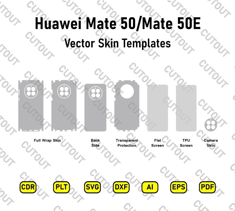 Huawei Mate 50-Mate 50E Vector Skin Cut Files