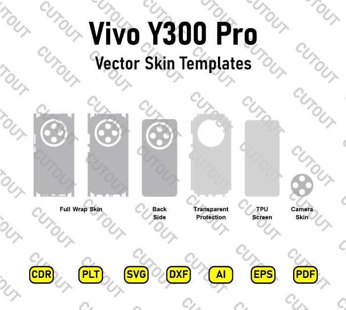 Vivo Y300 Pro Vector Skin Cut Files
