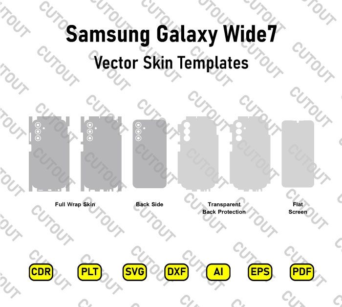 Samsung Galaxy Wide7 Vector Skin Cut Files