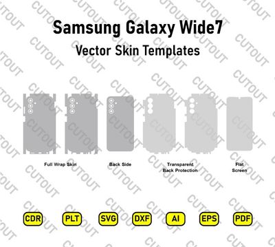 Samsung Galaxy Wide7 Vector Skin Cut Files