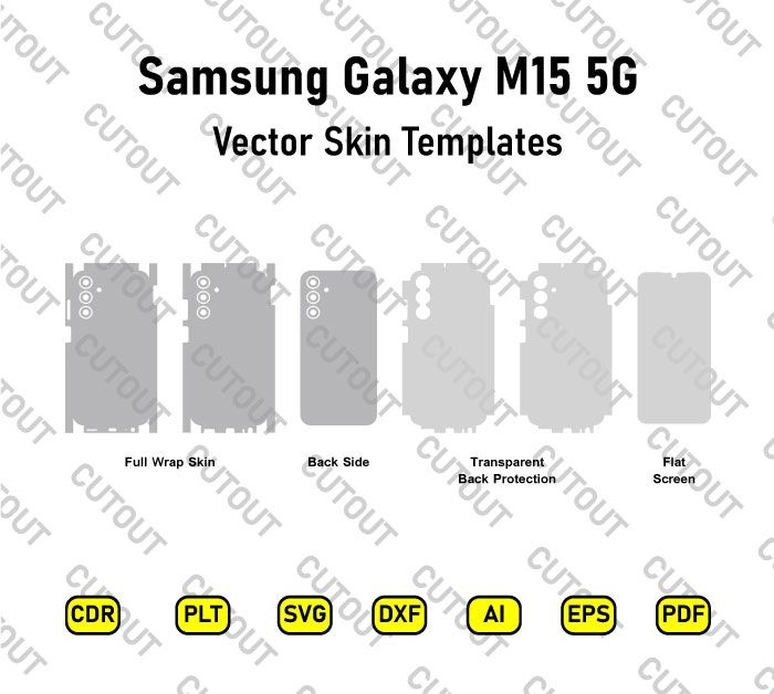 Samsung Galaxy M15 5G Vector Skin Cut Files