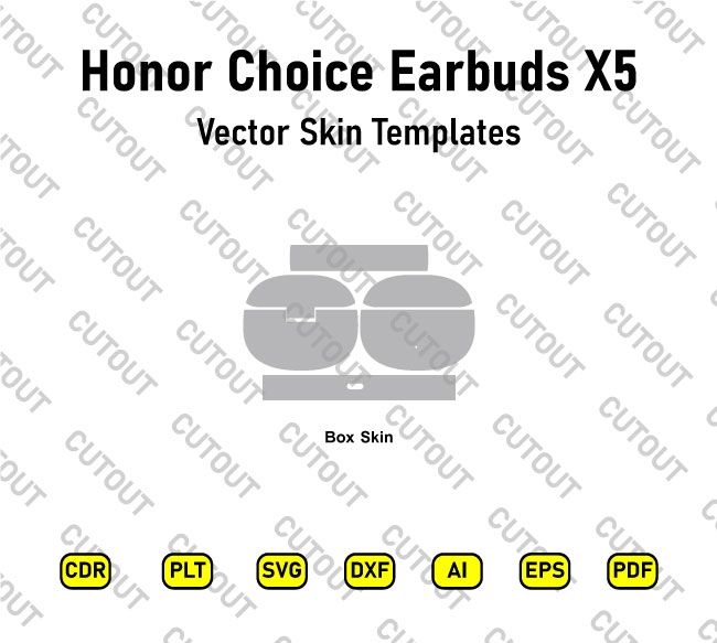 Honor Choice Earbuds X5 Vector Skin Cut Files