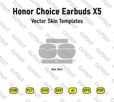 Honor Choice Earbuds X5 Vector Skin Cut Files