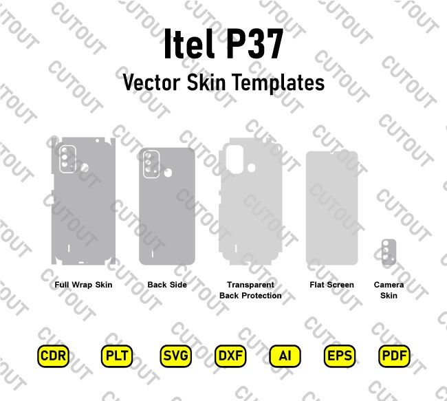 Itel P37 Vector Skin Cut Files