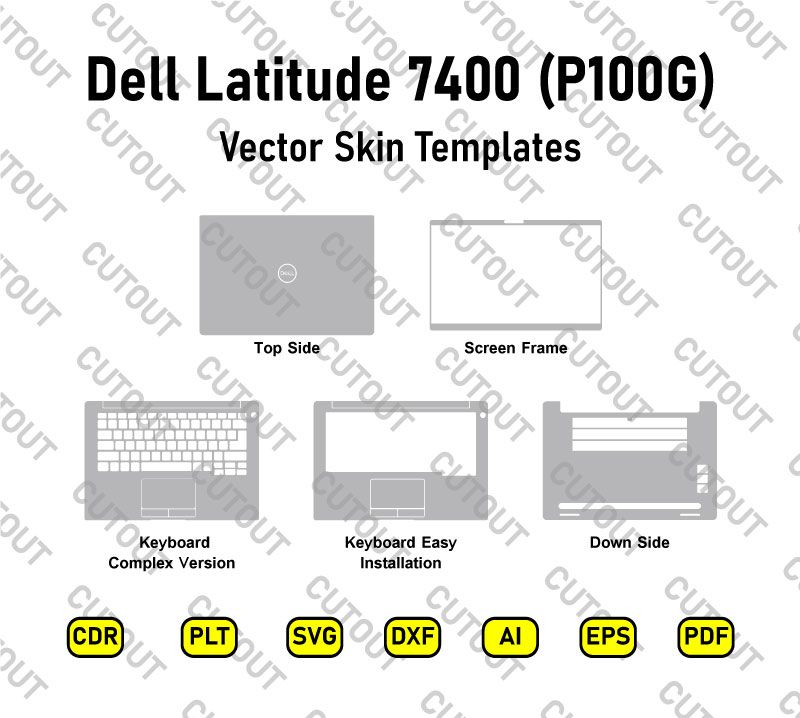 Dell Latitude 7400 (P100G) Vector Skin Cut Files