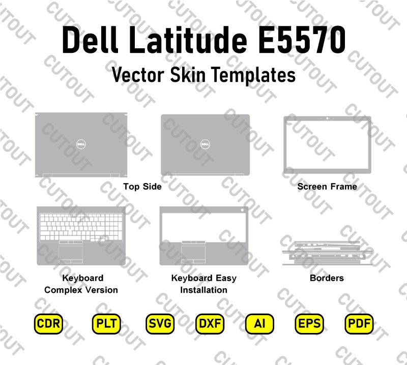 Dell Latitude E5570, Precision 3510 (P48F) Vector Skin Cut Files