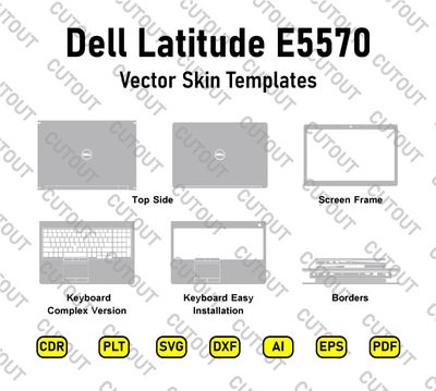 ​Archivos de corte de diseño vectorial para Dell Latitude E5570, Precision 3510 (P48F)