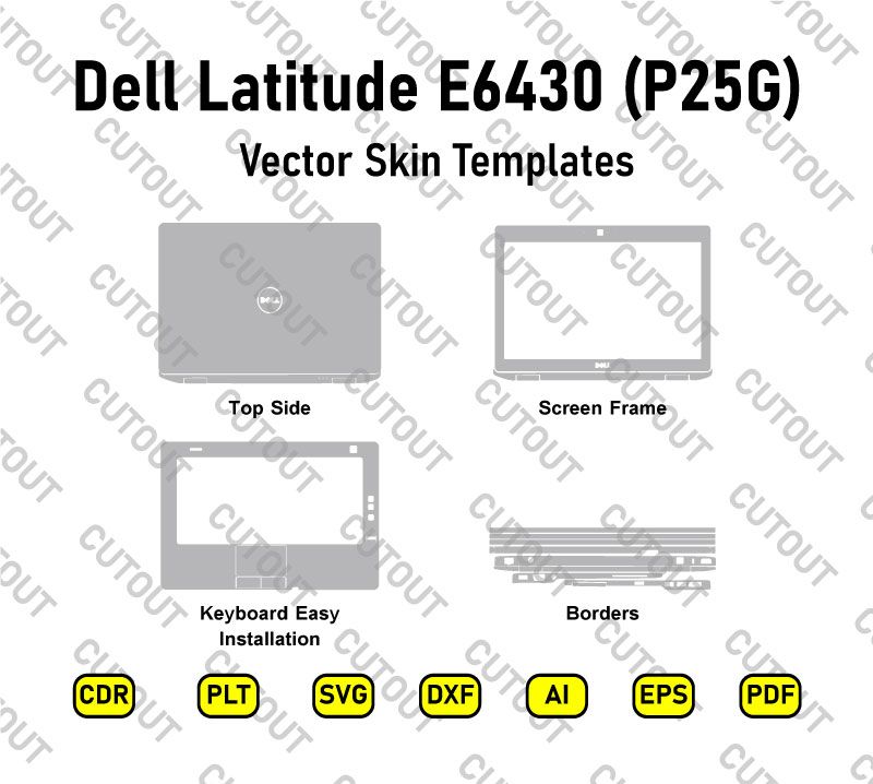Dell Latitude E6430 (P25G) Vector Skin Cut Files