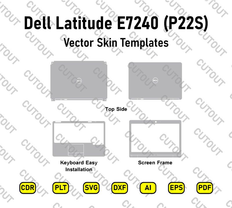 Dell Latitude E7240 (P22S) Vector Skin Cut Files