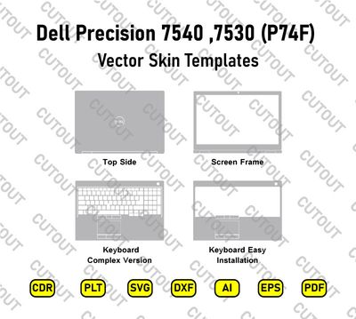 Dell Precision 7530, 7540 (P74F) Vector Skin Cut Files