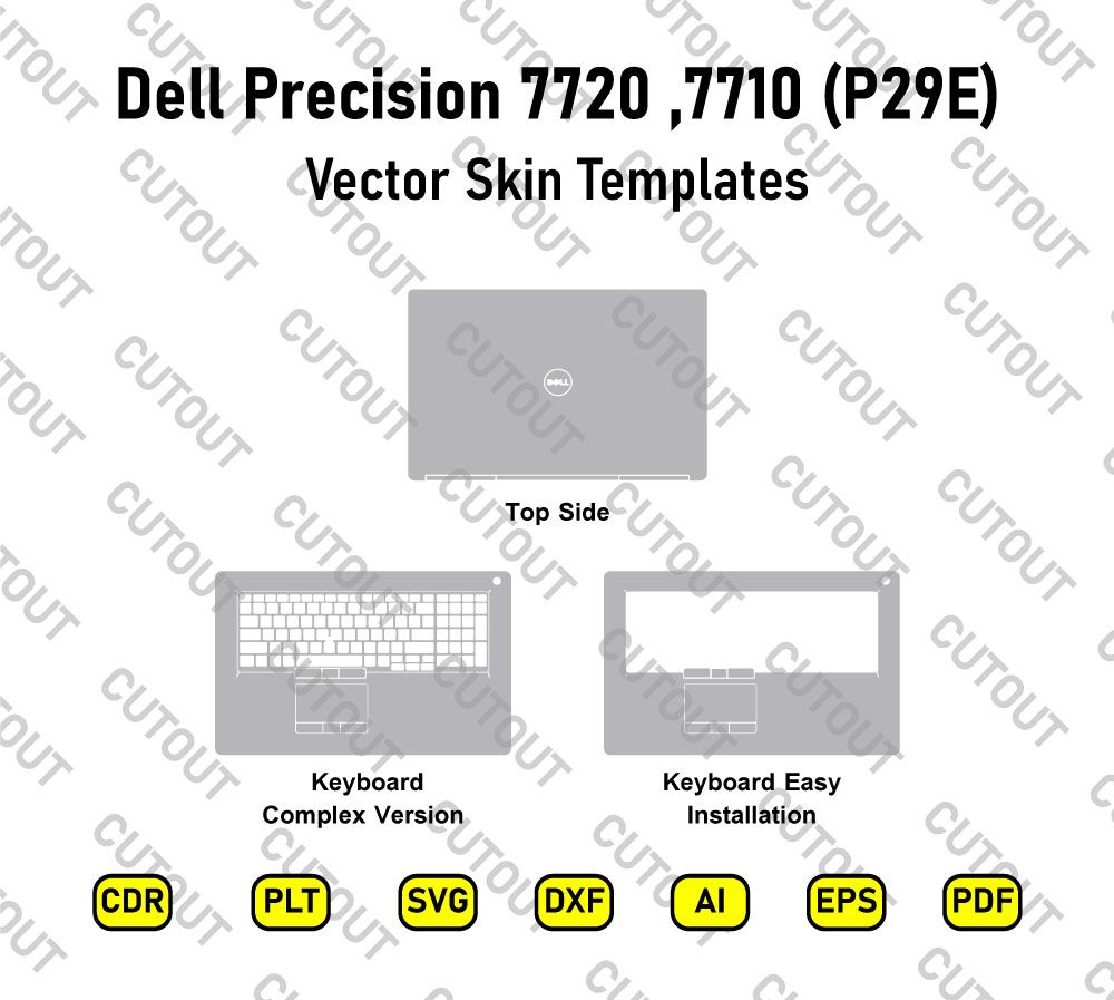 Dell Precision 7710, 7720 (P29E) Vector Skin Cut Files
