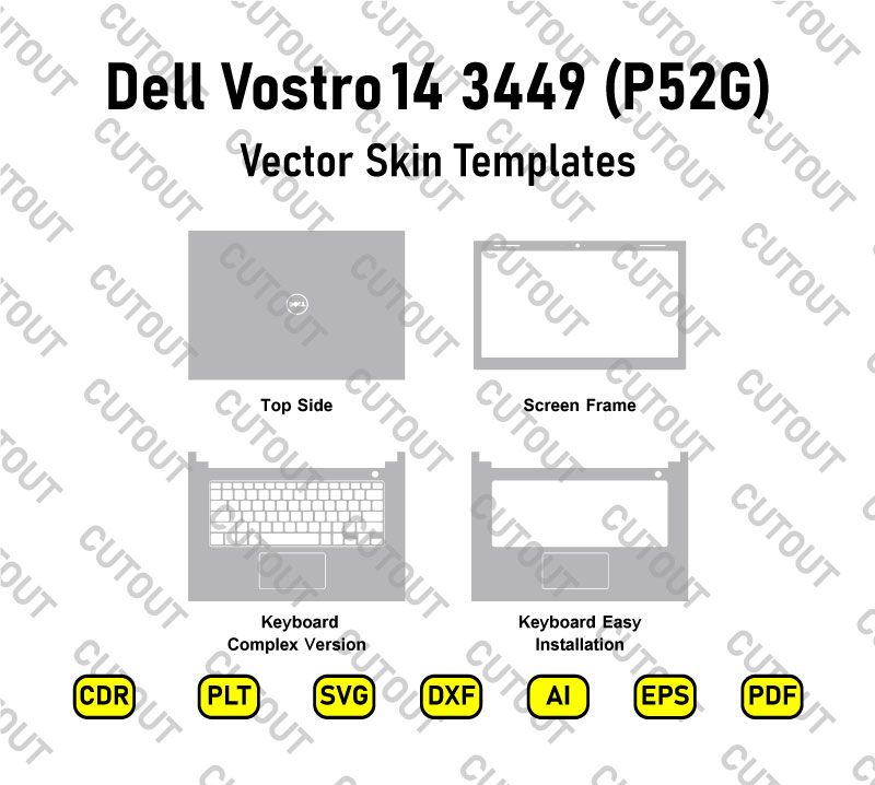 Dell Vostro 14 3449 (P52G) Vector Skin Cut Files
