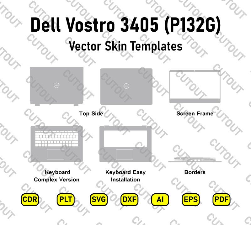 Dell Vostro 3405 (P132G) Vector Skin Cut Files