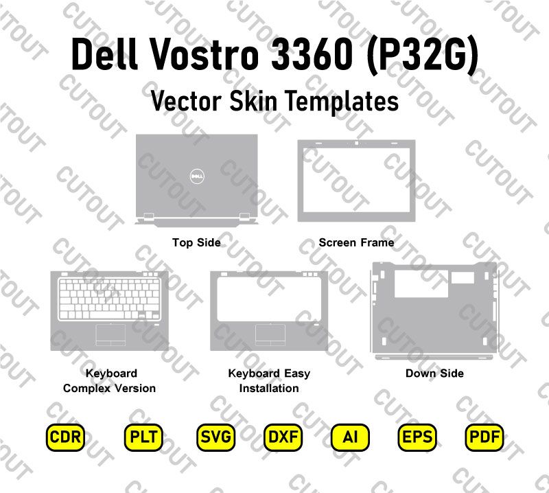 Dell Vostro 3360 (P32G) Vector Skin Cut Files
