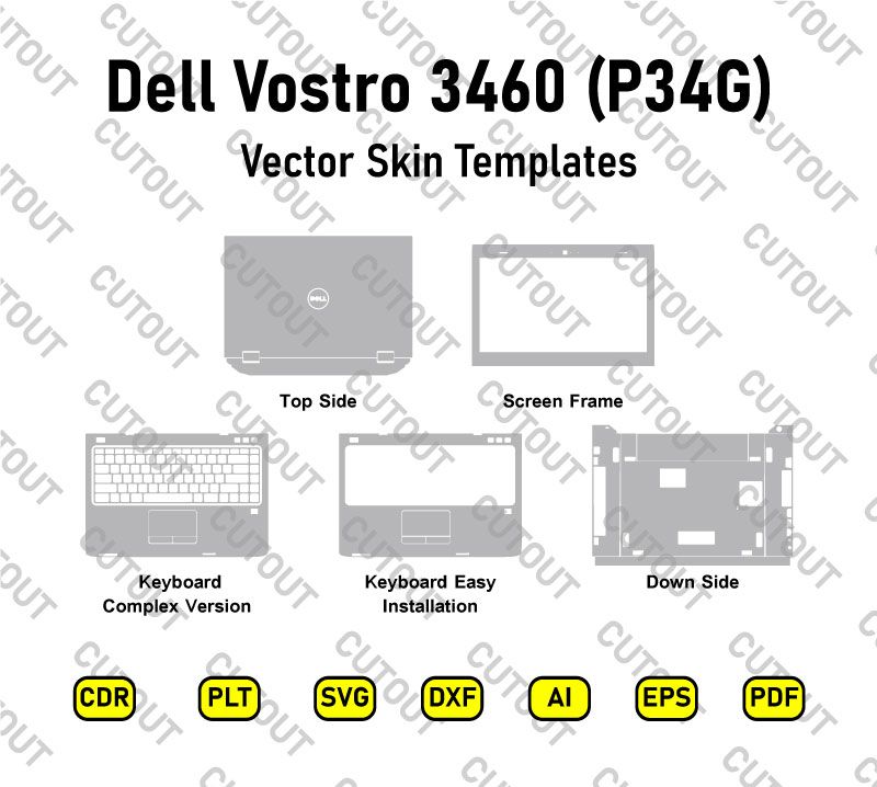 Dell Vostro 3460 (P34G) Vector Skin Cut Files