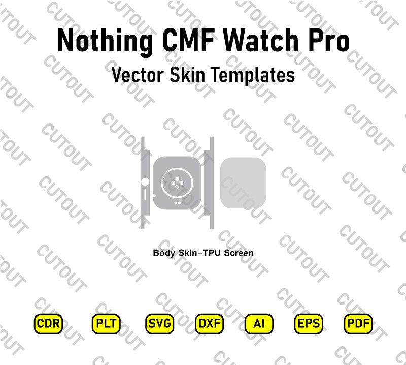 Nothing CMF Watch Pro Vector Skin Cut Files