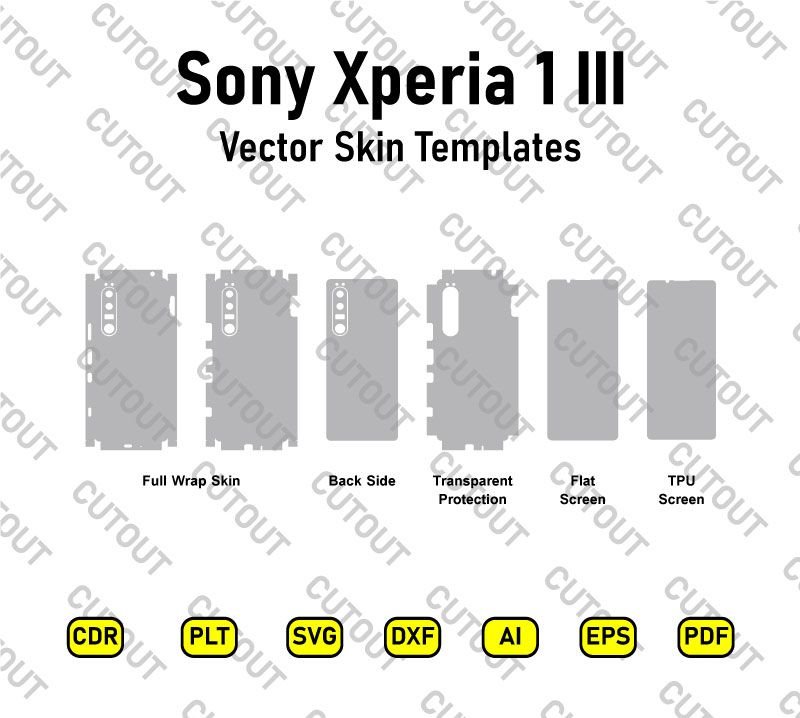 Sony Xperia 1 III SOG03 Vector Skin Cut Files