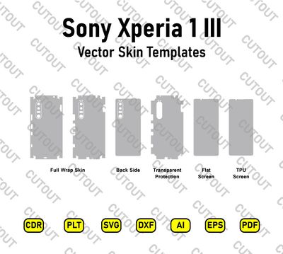 Sony Xperia 1 III SOG03 Vektor-Skin-Schnittdateien