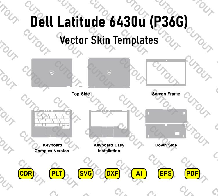Dell Latitude 6430u (P36G) Vector Skin Cut Files