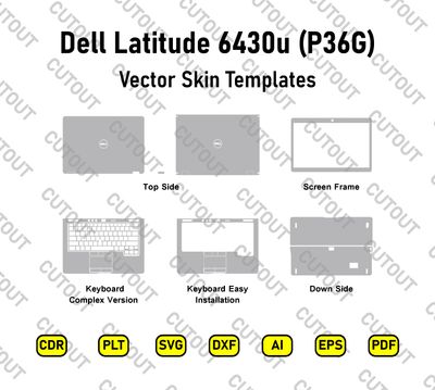 Dell Latitude 6430u (P36G) Vector Skin Cut Files