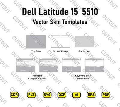Dell Latitude 5510 15.6 Vector Skin Cut Files