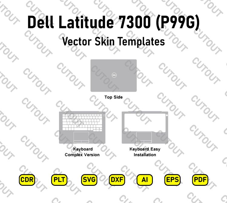 Dell Latitude 7300 (P99G) Vector Skin Cut Files