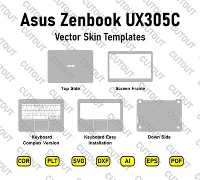 Asus Zenbook UX305C Vector Skin Cut Files