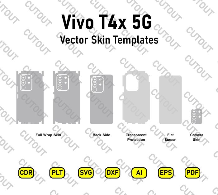 Vivo T4x 5G Vector Skin Cut Files