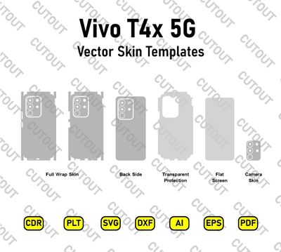 Vivo T4x 5G Vector Skin Cut Files