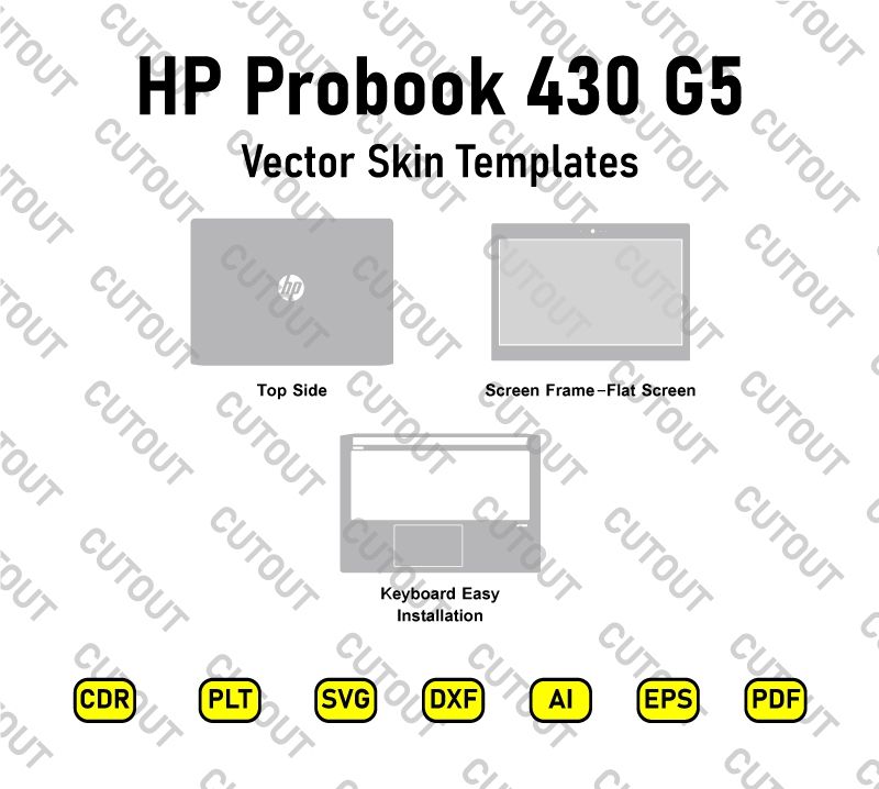 HP Probook 430 G5 Vector Skin Cut Files