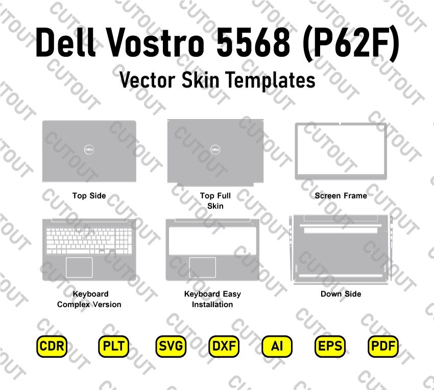 Dell Vostro 5568 (P62F) Vector Skin Cut Files