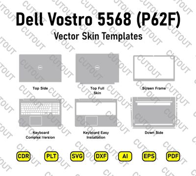 ​Dell Vostro 5568 (P62F) Vektor-Skin-Schnittdateien