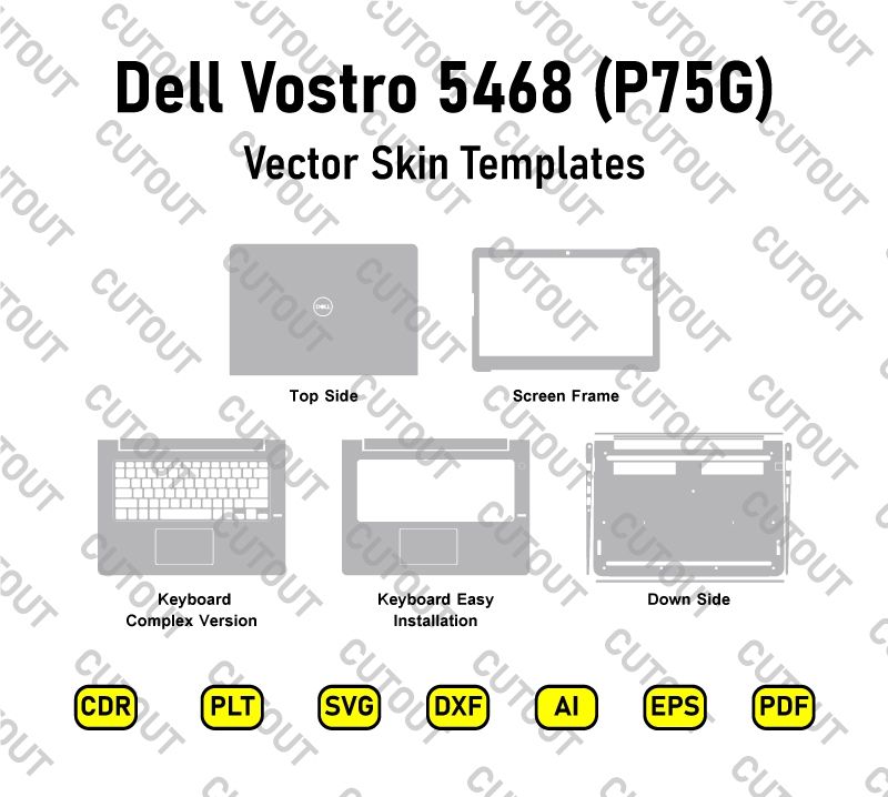 Dell Vostro 5468 (P75G) Vector Skin Cut Files