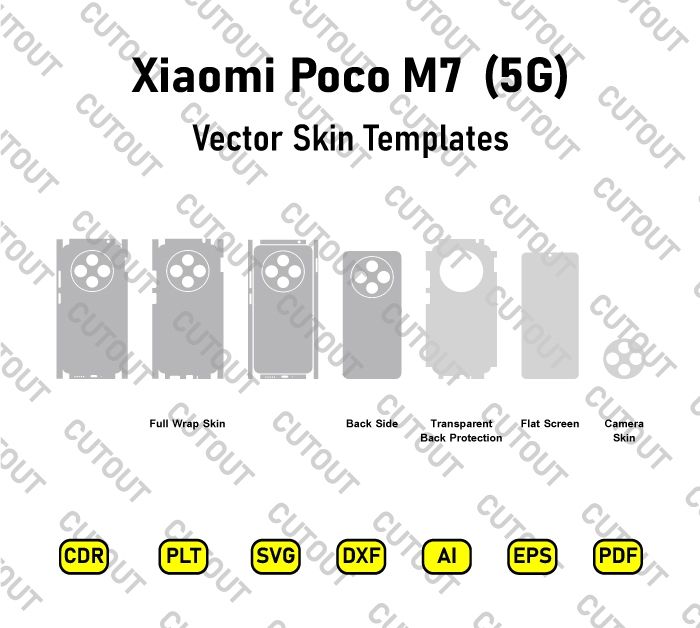 Xiaomi Poco M7 5G Vector Skin Cut Files